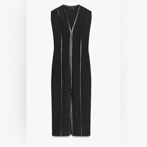 Zara Elegant Black leather combination dress